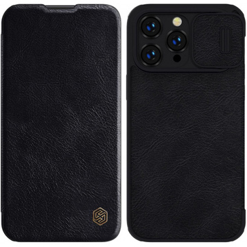 Etui skórzane Nillkin Qin Pro Leather Case do iPhone 14 Pro Max (czarne)