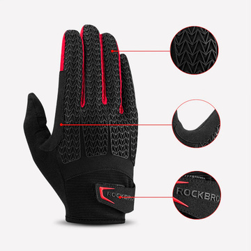 Fahrradhandschuhe L RockBros Fahrradhandschuhe S169-1BR-L Schwarz-Rot