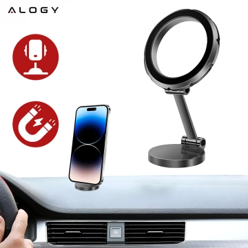 Alogy Autohalterung für MagSafe Magnet-Handyhalterung für Armaturenbrett, Schwarz