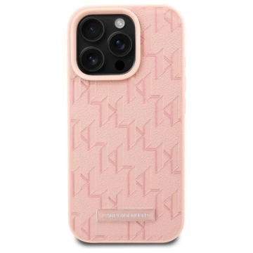 Etui Karl Lagerfeld do iPhone 16 Pro 6.3" Różowy Magsafe Hardcase Hot Stamp