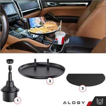 Reise Auto Tisch Tablett Tablett Telefonhalter Auto Essen Alogy Getränkehalter Schwarz