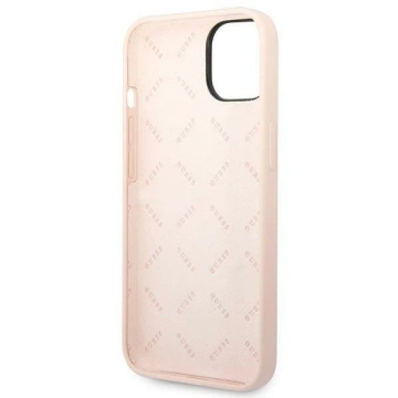 Guess GUHCP14MSLTGP Hülle für Apple iPhone 14 Plus 6.7" pink/pink Hardcase Silikon Dreieck
