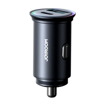 Mini ładowarka samochodowa Joyroom JR-CCN04 60 W USB-A & USB-C – czarna