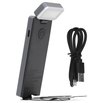 Lampka LED do czytania Alogy Clip Lamp Lampa z klipsem do książki na książkę 15 trybów akumulator Szara