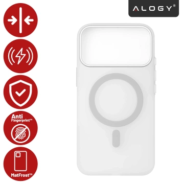 Etui do Apple iPhone 17 Pro – matowa obudowa do MagSafe z ochroną obiektywu, smukłe i odporne na zarysowania, idealne dopasowanie – Alogy Skinny MatteCase™ Białe + 2x Szkło Hartowane