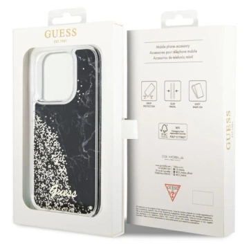Etui Guess GUHCP14LLCSGSGK für iPhone 14 Pro 6,1" Hardcase Liquid Glitter Marble