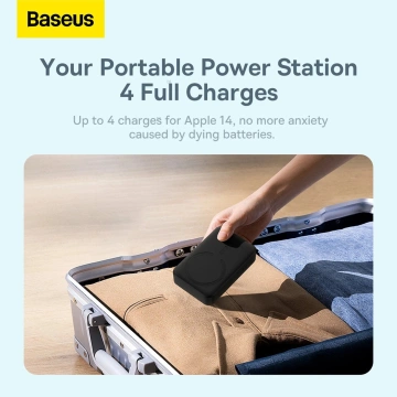 Powerbank Baseus Magnetic Mini 20000 mAh 20W Czarny + Kabel USB-C