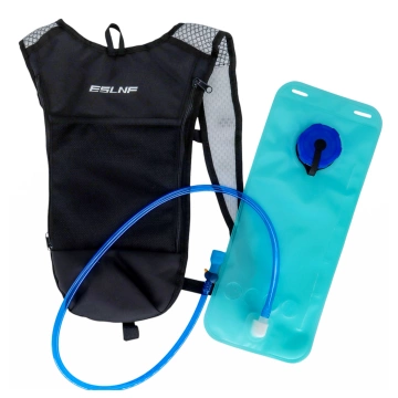 Fahrradrucksack mit 2-Liter-Trinkblase für Radfahrer, Läufer und alle, die gerne Rad fahren, Schwarz