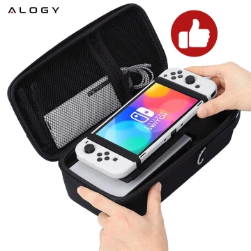 Pokrowiec do Nintendo Switch 2 2025 Torba Ochronna Duże Twarde Etui EVA, Kuferek, Wodoodporna, Lekka, z Uchwytami Alogy HardFoamBag™ – Czarna