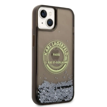 Etui ochronne na telefon Karl Lagerfeld KLHCP14SLCRSGRK do Apple iPhone 14 6,1" czarny/black hardcase Liquid Glitter RSG