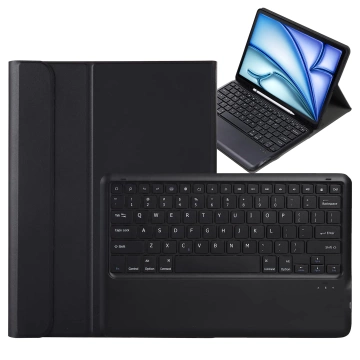 Etui ochronne z klawiaturą Alogy Keyboard case z miejscem na rysik klawiatura bezprzewodowa do Apple iPad Air 13" czarne  + Szkło