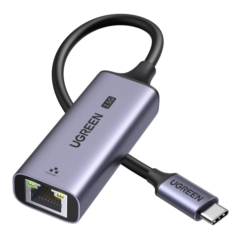 Adapter Ugreen CM648 USB-C do Ethernet RJ45 2.5G Plug&Play Szary