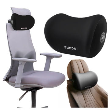 Alogy Autokissen Kopfstütze Memory Foam Schwarz