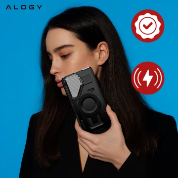 Hülle für Apple iPhone 16 Pro Max Alogy Anti-Shock Hybrid Case für MagSafe Transparent