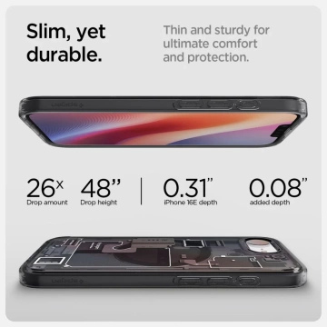 Etui für iPhone 16e Spigen Ultra Hybrid Mag MagSafe Zero One Schwarz