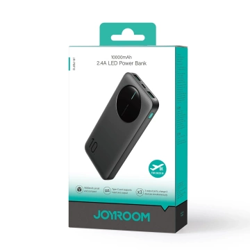 Powerbank Joyroom 10000mAh 12W 3 USB-Anschlüsse Schnellladung schwarz