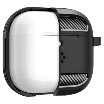 Schutzhülle für Apple Airpods 4 Spigen Rugged Armor Mattschwarz