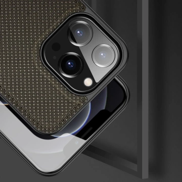 Dux Ducis Fino Schutzhülle mit Nylonmaterial bezogen iPhone 13 Pro grün