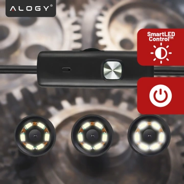 Kamera inspekcyjna endoskopowa micro USB + USB-C + USB Full HD 5m 8mm Endoskop Alogy Hard Wire