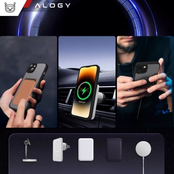 Etui do Apple iPhone 13 obudowa Alogy MagSafe Hybrid Matte Case pokrowiec matowy z ochroną obiektywu czarny + Szkło