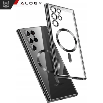 Etui do Samsung Galaxy S25 Ultra Alogy LuxeShield™️ Glamour Luxury Ring obudowa z osłoną aparatów Czarne