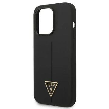 Etui Guess GUHCP14LSLTGK do Apple iPhone 14 Pro 6,1" czarny/black hardcase Silicone Triangle