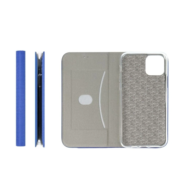 Etui Kabura SENSITIVE Book do iPhone 16 Pro Niebieski z Podstawką