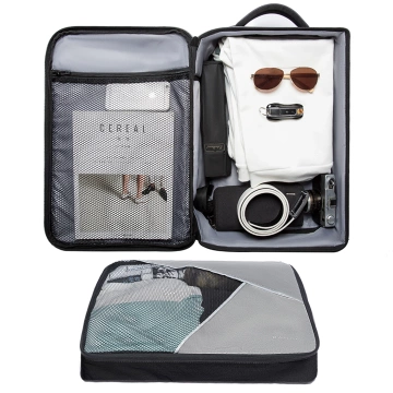 Bange wasserdichter Rucksack für 15,6-Zoll-Laptop, Stadtreisender, 45 x 30 x 16 cm, für Arbeit, Flugzeug, Herren, Damen, mit USB-Anschluss Schwarz