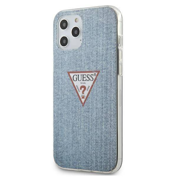 Guess GUHCP12LPCUJULLB iPhone 12 Pro Max 6,7" Niebieski/hellblaues Hardcase Jeans Collection