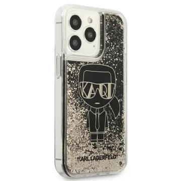 Etui ochronne na telefon Karl Lagerfeld KLHCP13LLGGKBK do Apple iPhone 13 Pro / 13 6,1" czarny/black hardcase Liquid Glitter Gatsby