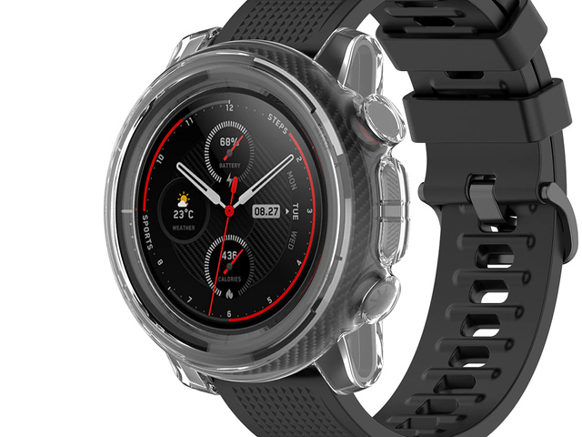 Silikonhülle Alogy Hülle für Xiaomi Amazfit Stratos 3 Transparent