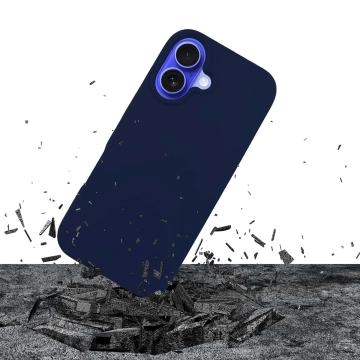 Etui Apple iPhone 16 Plus - 3mk Silikonhülle Dunkelmarine