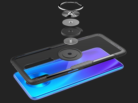 Etui Alogy Ring Holder Clear Armor do Xiaomi Redmi K30/ Poco X2 czarne