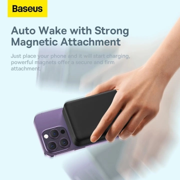 Powerbank Baseus Magnetic Mini 20000 mAh 20W Czarny + Kabel USB-C