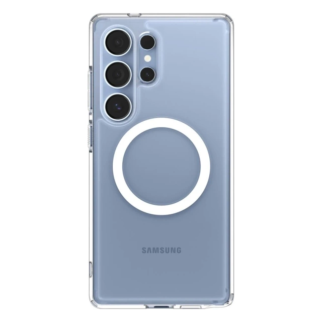Etui für Samsung Galaxy S25 Ultra Clear/White Spigen Ultra Hybrid Mag MagSafe