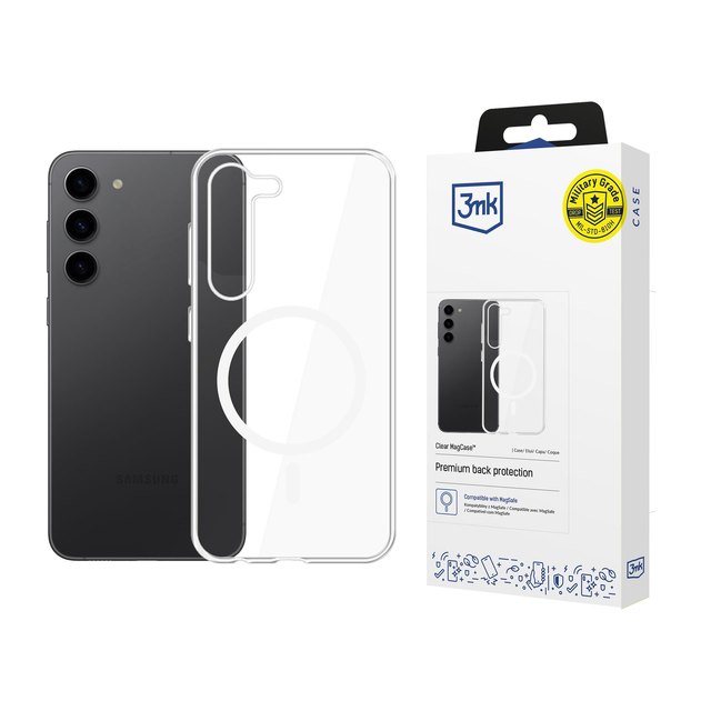 Schutzhülle für Samsung Galaxy S23 3mk Clear MagCase