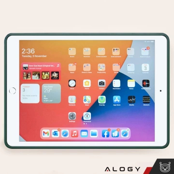 Etui do Apple iPad 10.2" 9/8/7 Gen (2021/2020/2019), Ochronne Smart Case z Klapką i Podstawką, Odporne TPU, Wzmocnione Narożniki, Alogy BookGuard™ – Zielone
