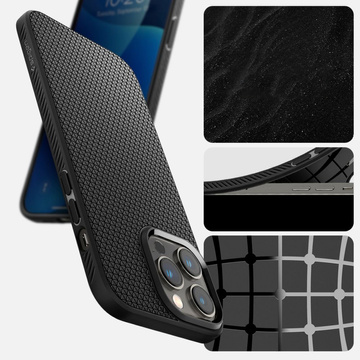 Etui obudowa plecki Spigen Liquid Air do Apple iPhone 14 Pro Matte Black + Szkło