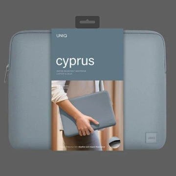UNIQ torba Cyprus Laptop Sleeve 14" niebieski/steel blue Wasserabweisendes Neopren