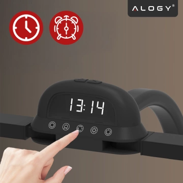 Lampa Biurkowa LED RGB do Monitora ze Składaną Konstrukcją, Regulowaną Jasnością i Pełnym Spektrum Światła, z Mocowaniem do Blatu, Ochrona Oczu, Alogy VisionBar™ – Czarna