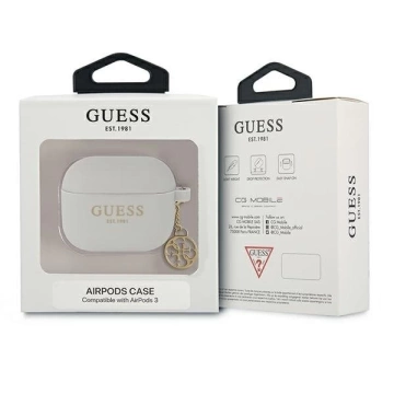 Guess GUA3LSC4EG AirPods 3 Cover szary/grey Silicone Charm 4G Collection