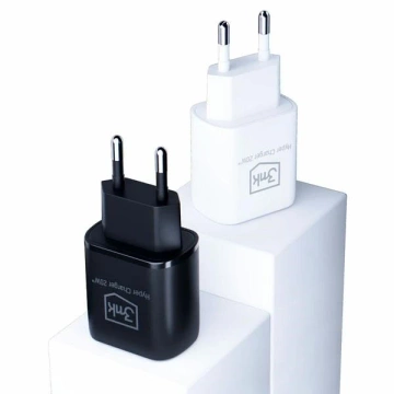 Ładowarka sieciowa 3mk HyperCharger 20W 1xUSB-C + 1xUSB-A  PD/QC Czarny