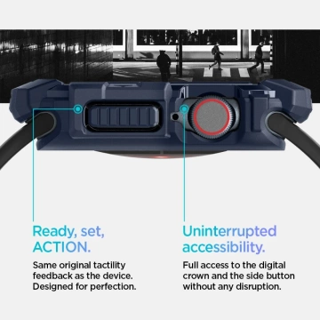 SPIGEN RUGGED ARMOR ETUI FÜR APPLE WATCH 10 (46MM) GRANATOWE MARINEBLAU