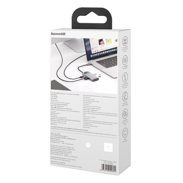 Hub 4w1 Baseus Metal Gleam Series, USB-C für USB 3.0 USB 2.0 HDMI USB-C PD