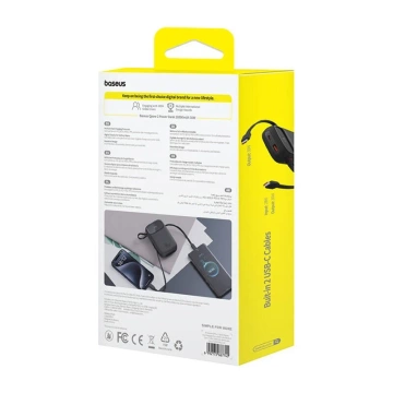 Powerbank Baseus QPow 2 10000mAh 30W 2xUSB-C Czarny