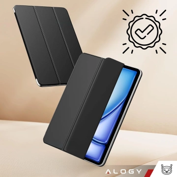 Etui magnetyczne 360 do Apple iPad 10.9” 10 / 2022 / 11” 11 / 2025 Alogy Magnetic 360 Case obudowa ochronna na tablet Czarne + Szkło