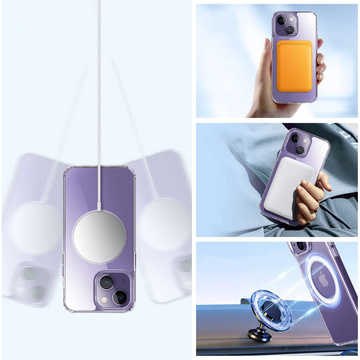 Etui do MagSafe Ultra Slim Mag Alogy do Qi do Apple iPhone 14 Plus Przezroczyste