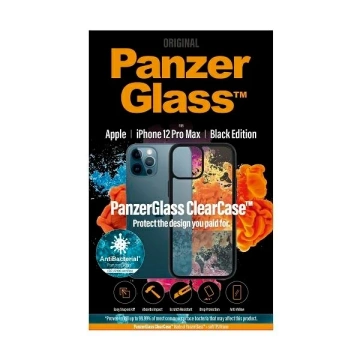 Etui PanzerGlass ClearCase do iPhone 12 Pro Max 6,7" Antibacterial czarny/black