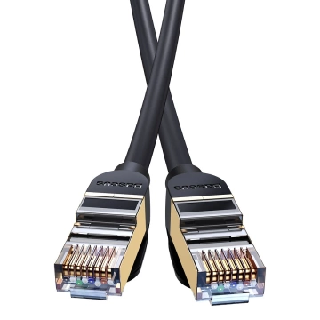 Przewód Baseus Speed Seven szybki kabel sieciowy RJ45 10Gbps 1m czarny (WKJS010101)