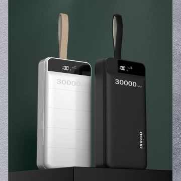 Dudao powerbank 30000 mAh 3x USB z lampką LED biały (K8s+ white)